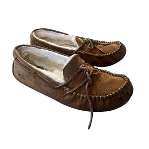 Ugg Australia Tan Fur Moccasin Slippers
